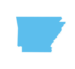 Arkansas state geographic shape vector illustration