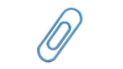 Obraz premium Blue Paperclip Isolated on White Background