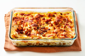 Homemade Lasagna with Pumpkin and Bacon