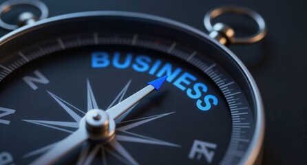Fototapeta premium Business Compass Finding Your Direction for Success and Growth