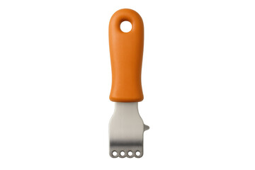 Lemon zester with orange handle for food preparation