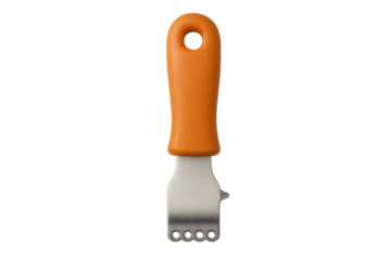 Lemon zester with orange handle for food preparation