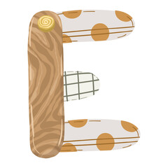 Hand-drawn boho baby nursery vector set with clothes, strollers, and nature elements in neutral earthy tones for kids' textile, stationery, and room decor