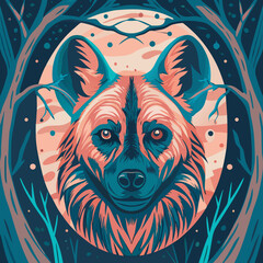 vector illustration of a dog with wings