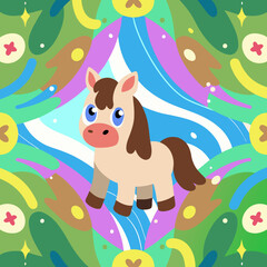 seamless pattern with horses