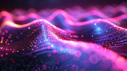 Abstract ai light strands forming smooth infinity loop