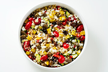 Greek Salad with Feta, Cherry Tomatoes and Olives
