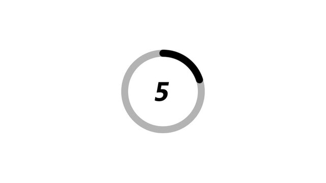 count up timer from 0 to 25 seconds real time. Animated number 25 countdown graphic on white background with modern minimalist design.4k video