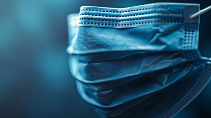 Surgical mask ear loops detail with soft shadows