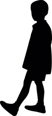 a boy body silhouette vector