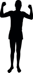 a man standing body silhouette vector