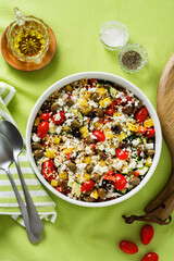 Greek Salad with Feta, Cherry Tomatoes and Olives