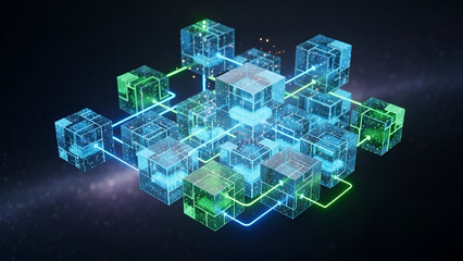 Abstract blue digital technology background featuring a global network map of earth with light vectors representing world communication and internet data information