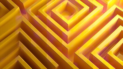 Abstract yellow geometric pattern banner design