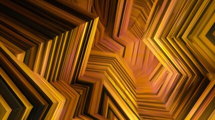 Abstract yellow geometric pattern banner design