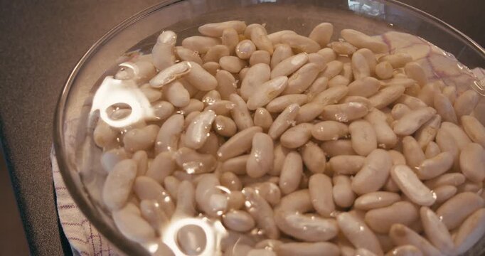 Traditional fabada asturiana cooked step by step