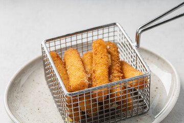 Crispy Fried Cheese Sticks Close-Up Texture