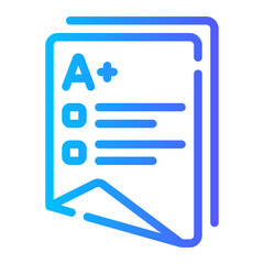 exam gradient icon