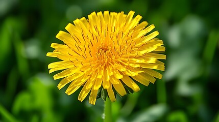 Yellow Dandelion Flower Bloom Nature Closeup.