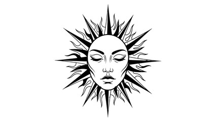 Intricate Hand-drawn All-Seeing Eye of Providence Within a Detailed Geometric Mandala Pattern, Mystical Spiritual Design, Isolated White Background.