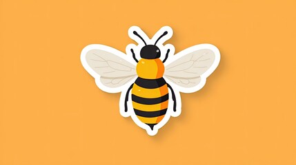 Sticker of a cute bee