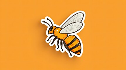 Sticker of a cute bee