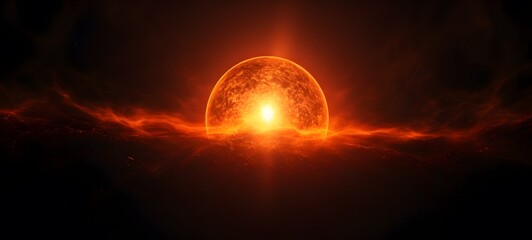 silhouette of sun ,generative AI