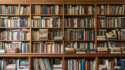 Bookshelf  Background - Generative AI
