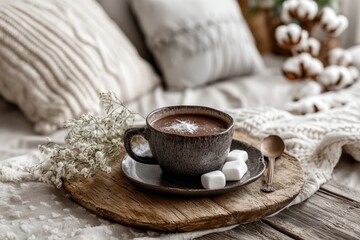 Photorealistic zero-waste hot cocoa station