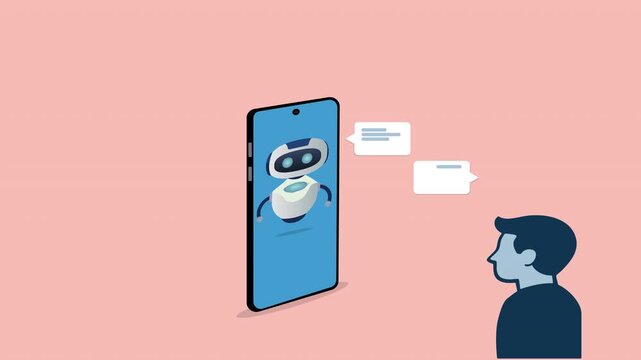 Customer support..Chat bot AI and customer service concept.Chat bot virtual assistant via messaging. Helping
