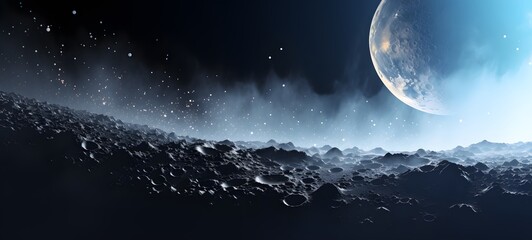 silhouette of moon,generative AI