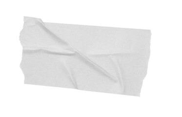 White torn paper tape with rough textured edges providing copy background a transparent on space