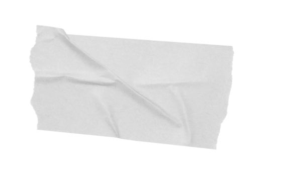 White torn paper tape with rough textured edges providing copy background a transparent on space - Powered by Adobe