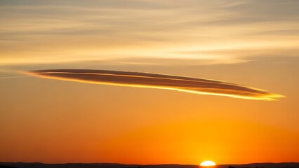 Dramatic Iridescent Cloud Formation at Sunset