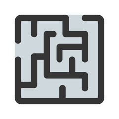 Obraz premium labyrinth flat line icon