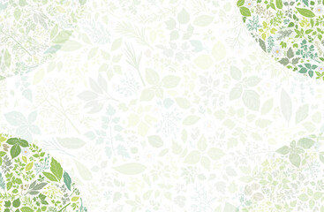 ハーブ柄のパターン　プレゼンテーション用の背景