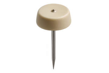 Cream pushpin office supply transparent background