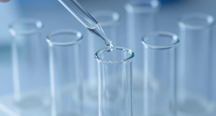 Laboratory Experiment Dropping Liquid into Test Tube