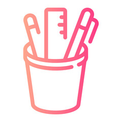 Obraz premium stationery gradient icon