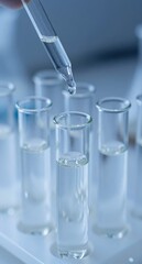 Laboratory Research Dropping Liquid into Test Tubes for Analysis science