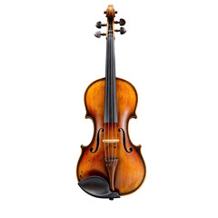 Fototapeta premium Classic Wooden Violin on Transparent Background
