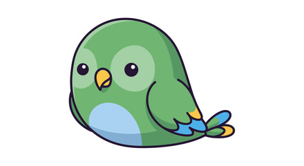 Adorable Cartoon Bird with Bright Colors and Cute Expression for Kids and Illustrations