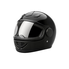 Black Motorcycle Helmet with Clear Visor