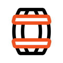 Fototapeta premium barrel outline color icon