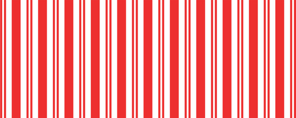Seamless Christmas candy red stripes pattern. Striped candy cane background. Christmas gift pattern. Winter holiday stripes background. Christmas gift wrap print.