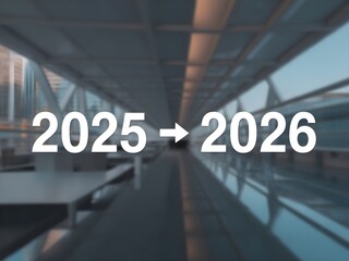 Business growth from 2025 to 2026, Future growth concept background