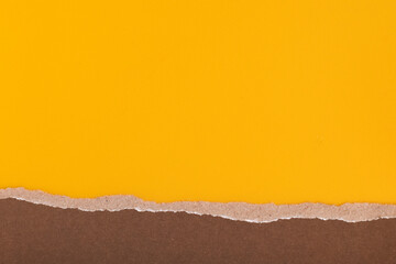 Yellow Torn Paper Landscape Texture.  Torn yellow paper landscape style texture. Suitable for backgrounds, posters, branding and creative compositions.