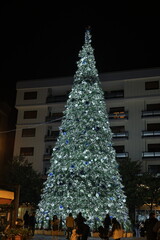 christmas decorations in salerno, italy