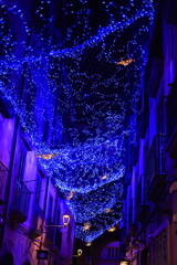 blue lights salerno, italy