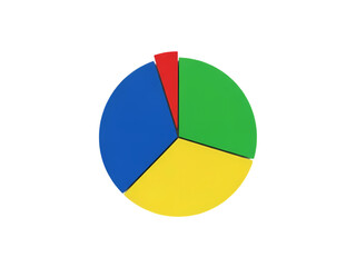 Fototapeta premium Visualizing Data Nicely A Colorful Pie Chart Skillfully Represents Segments In a Clean and Effective Graphic Layout for Clear Data Interpretation
